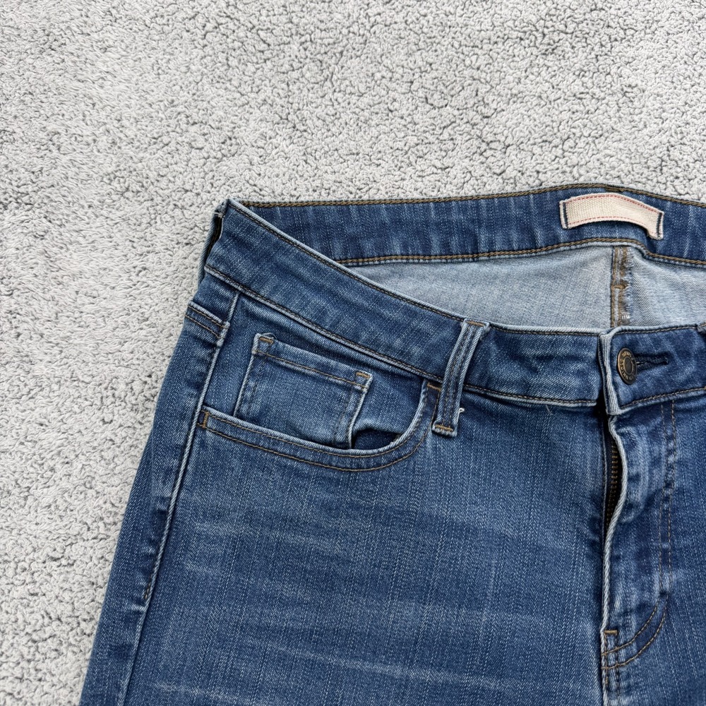 Uniqlo Jeans Women 30x26.5 Blue Skinny Stretch Mid Rise Ankle Zip Denim Pants - Picture 3 of 16
